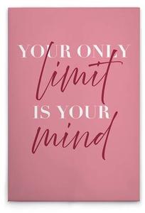 Картина на холсте A.S. Création Limit Mind цвет rosarotweiss