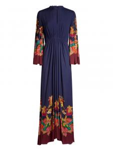 Платье ETRO с цветочным принтом, синий