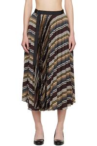 Sacai Многоцветная юбка миди в горизонтальную полоску