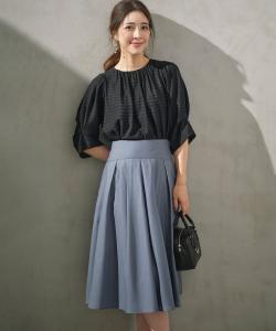 Юбка-клеш с защипами Suite, цвет Blue-Gray [004]