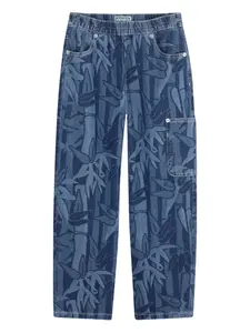 Брюки с принтом Kenzo Kids, синий