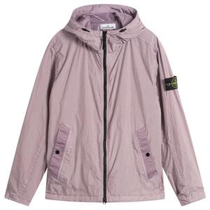 Куртка с капюшоном из жатой ткани Stone Island, фиолетовый серый