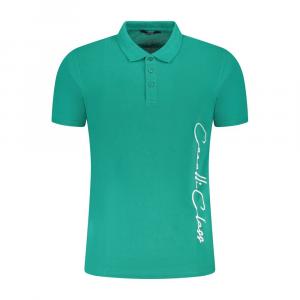 Мужская рубашка поло из зеленого хлопка Cavalli Class