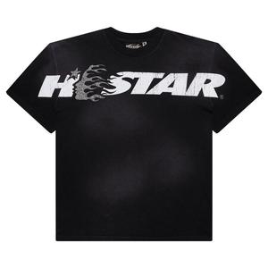 Футболка Hellstar Studios Cartoon Logo Glitter Logo T-Shirt, черный