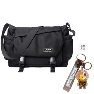 XTEP Полиэстеровый мессенджер кроссбоди унисекс, Black[Exclusive Pendant 1]