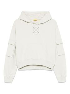 Off-White Kids укороченное худи карго, серый