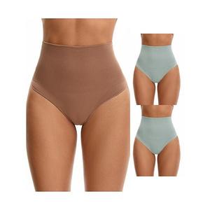 3 пачки женских стрингов-утягивающего белья для контроля живота с высокой талией Inspire Chic, Blue Coffee