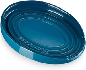 Овальная подставка для ложки из каменной керамики Le Creuset, темно-бирюзовый цвет, 71507156420099