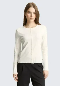 Топ с длинными рукавами Tom Tailor Denim, Off White