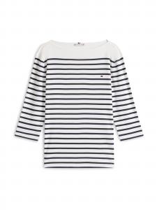 Tommy Hilfiger Curve Лонгслив 'CODY' в белом цвете