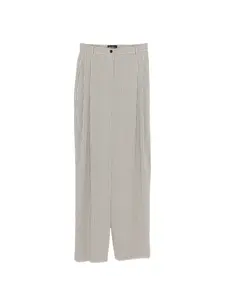 Полосатые брюки Emporio Armani, бежевый