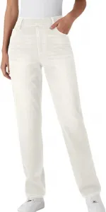 Джинсы с эластичным поясом и прямыми широкими штанинами