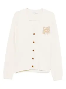 Кардиган с изображением головы лисы Maison Kitsuné, нейтральный