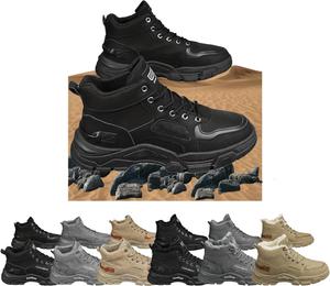 Мужские походные ботинки для улицы, прочные и дышащие ботинки с шнуровкой, для прогулок, хайкинга и альпинизма, осень и зима Generic, черный