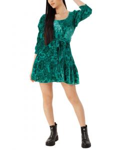 Hale Bob мини-платье из шелка с добавлением других тканей, зеленый