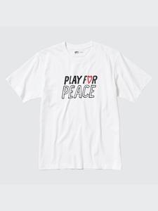 Футболка с графическим принтом «Мир всем» Uniqlo, цвет 00 белый