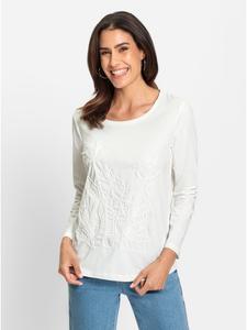 WITT WEIDEN Футболка с круглым вырезом цвета экрю