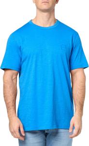 Мужская футболка BOSS с квадратной тональной нашивкой-логотипом, Pitstop Blue