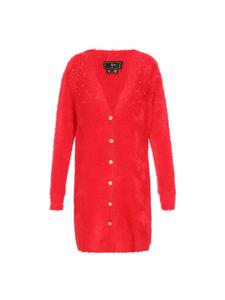 Женский кардиган красного цвета faina