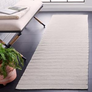 Ковер-дорожка SAFAVIEH, 77 x 183 см, коллекции Dhurries Grey DHU313B ручной работы плоского плетения из премиальной шерсти