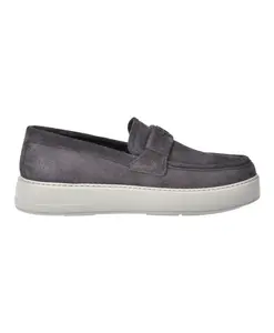 Замшевые лоферы Baldinini, серый