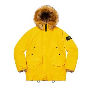 Парка Supreme x Stone Island Formula Steel Reversible Faux Fur Parka, Yellow