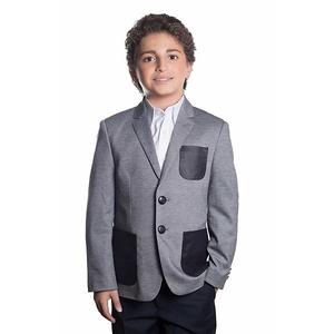 Детский блейзер slim fit из трикотажного джерси Elie Balleh, Grey
