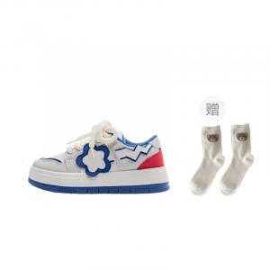 BINGO DUCK Низкие женские кроссовки синего цвета