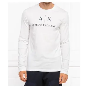 Облегающий крой с длинным рукавом Armani Exchange, белый