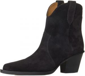 Женские ботильоны YDN с острым носком, средним устойчивым каблуком, на подъем, повседневные ботинки Челси, размеры 4-16 США, Black