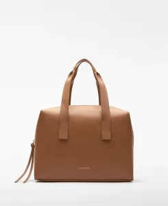 Женская кожаная сумка через плечо Mica в стиле боулинг Сумка Adolfo Dominguez, ореховый