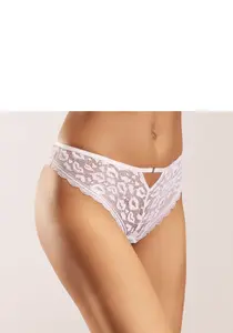 Стринги Vivance из прозрачного кружева с эффектом поцелуев, белый