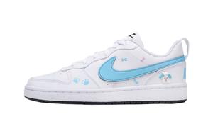 Nike Детские низкие кроссовки для скейтбординга Court Borough, синие, белые