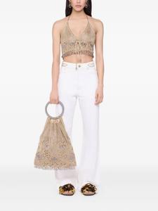 Сумка-тоут Rabanne с бисером и крючком, золотой