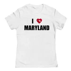 Футболка Junior'S i Heart Maryland с графическим принтом Unbranded, белый