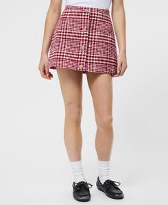 Женская клетчатая мини-юбка А-силуэта French Connection, 62-Scarlet Multi
