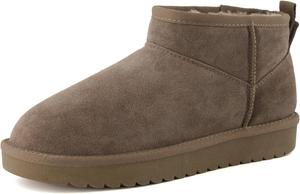 Ботильоны CUSHIONAIRE Hip 2 из настоящей замши для женщин, уютная подкладка из искусственного меха, зимние женские ботинки на молнии, Brown