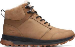 Мужские ботинки Clarks Atl Trek Up водонепроницаемые, Dark Sand Nubuck Warmlined