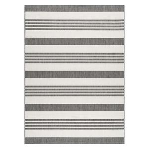 Ковер для улицы с изображением малиновки Nuloom, серый, 61x183 см