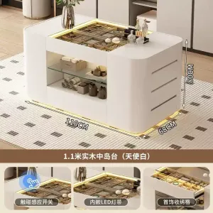 Yu Senyi Комод 68 см для спальни из массива дерева, 2 стороны, большой объем, модель Angel White