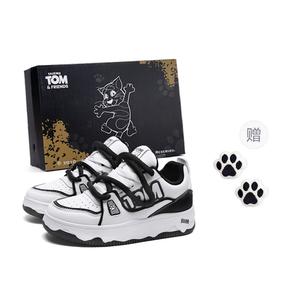 Нескользящие, износостойкие, легкие низкие кроссовки для скейтбординга унисекс TALKING TOM, White Black