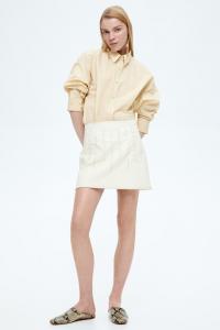 Мини-Юбка с покрытием H&M, бежевый