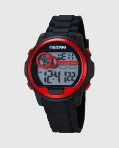 K5667/2 Digital For Man черные резиновые мужские часы Calypso