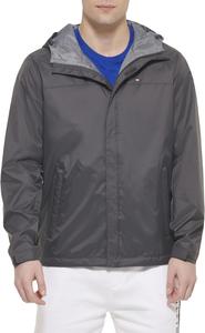 Мужская легкая дышащая водонепроницаемая куртка с капюшоном Tommy Hilfiger, Charcoal