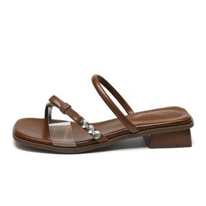 Женские тапочки-слайды с защитой от запаха ZHR, Brown