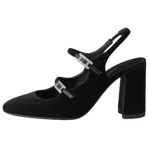 HERMES Туфли на высоком каблуке Jackie Chunky Heel 9 см, женские, черные