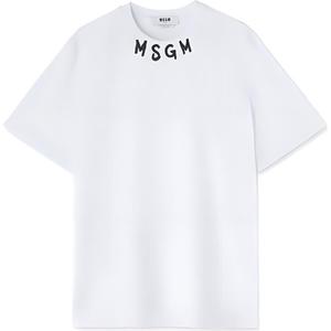 Футболка с принтом логотипа MSGM, белый