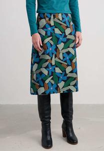 Юбка Seasalt Cornwall FOREST VIEW, Teal - Zennor Flower Onyx/Teal