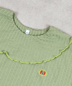 Вязаный топ с воротником-рюшем в футбольном стиле Markey'S, цвет Green