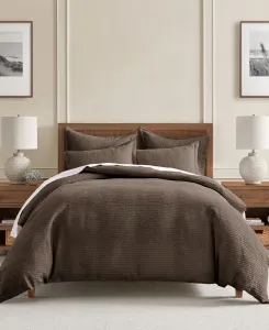 Комплект постельного белья из 2 предметов с текстурой «облачная вафельная ткань», размер Twin/Twin XL Levtex, какао